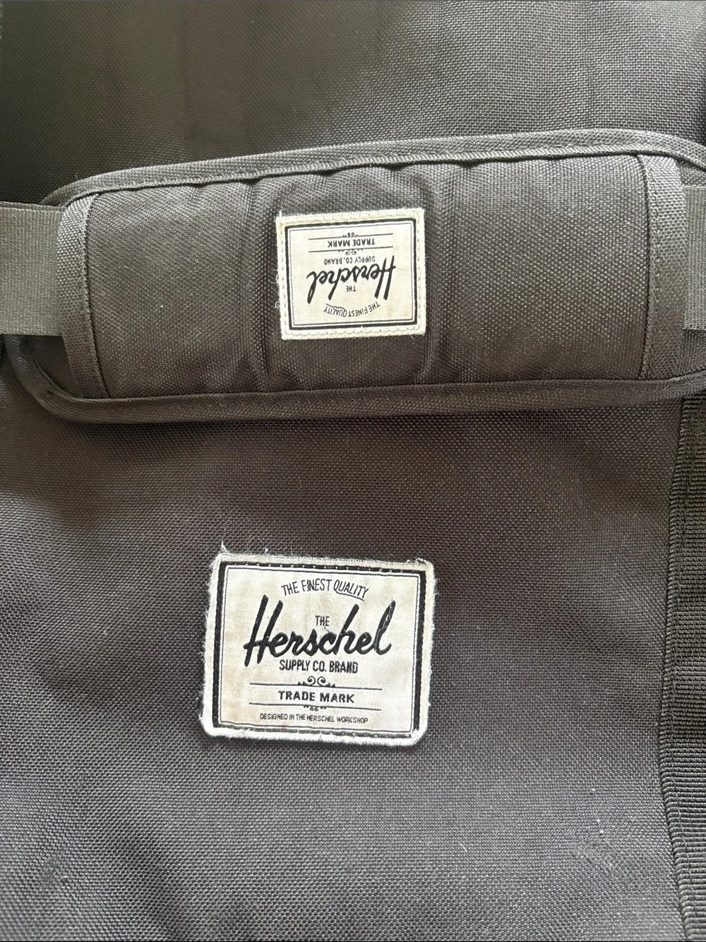Herschel Supply Company Black Duffel with Burgundy Interior Trim